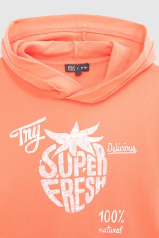 Sweat com capuz - Laranja - IKKS