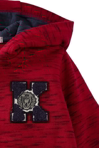 Sweat com capuz - Vermelho mesclado - IKKS Júnior