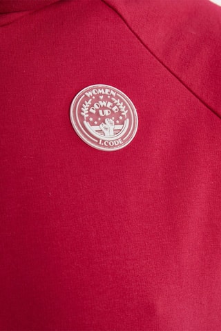 Sweat com capuz - Rosa e branco - I.Code