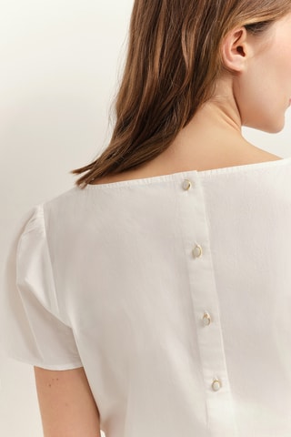 Calções direitos de cintura subida - Cru - One Step