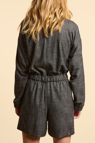 Macacão curto - Cinzento mesclado