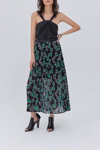 Saia plissada - Preto - IKKS