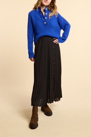 Saia plissada - Preto