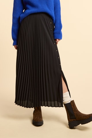 Saia plissada - Preto