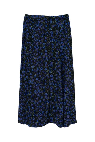 Saia midi - Preto e violeta