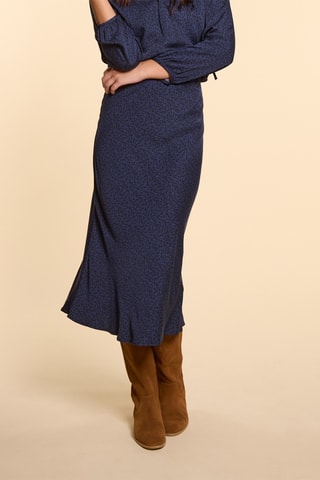 Saia comprida - Azul-marinho