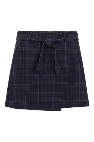 Saia traçada - Azul-marinho