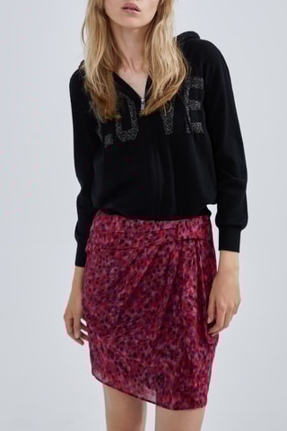 Saia direita - Vermelho e preto