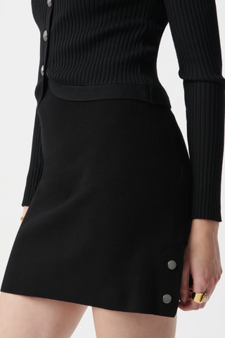 Minissaia de cintura alta - Preto