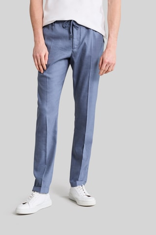 Calças em lã e linho - Azul - IKKS