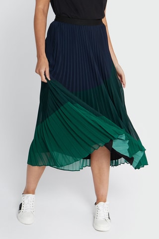 Saia plissada - Verde-escuro - I.Code