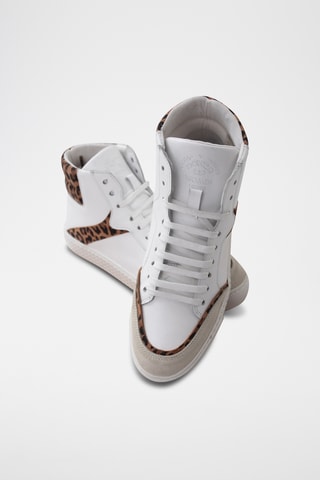 Sapatilhas subidas em couro - Branco - I.Code