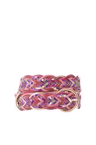 Cinto em couro - Rosa e violeta - I.Code