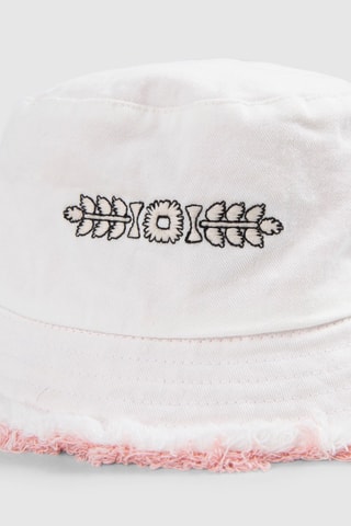 Chapéu à pescador reversível - Rosa e cru - IKKS Júnior