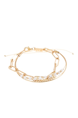 2 pulseiras - Dourado - IKKS Júnior