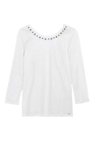 Top em linho - Esbranquiçado - IKKS 