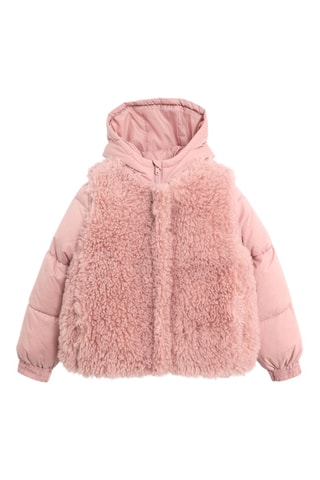 Colete e blusão com capuz - Rosa - IKKS Júnior