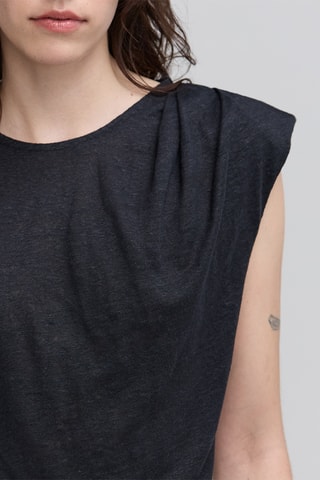 Top em linho - Preto - IKKS 