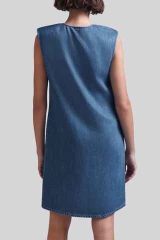 Vestido direito de ganga - Azul - IKKS 