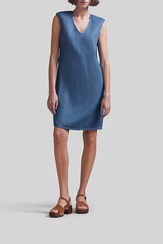 Vestido direito de ganga - Azul - IKKS 