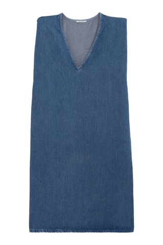 Vestido direito de ganga - Azul - IKKS 