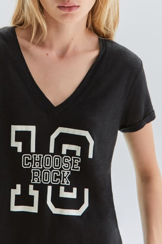 T-shirt em linho - Preto - IKKS 