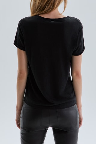 T-shirt em linho - Preto - IKKS 