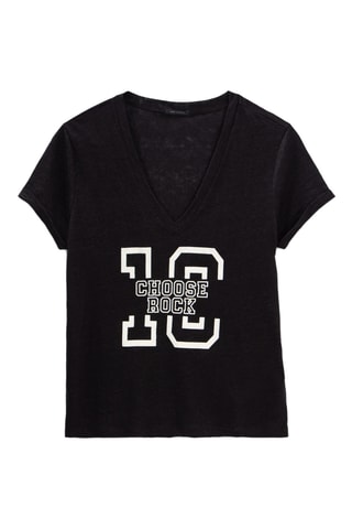 T-shirt em linho - Preto - IKKS 