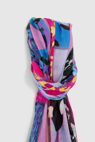 Lenço - Azul-cobalto e rosa - IKKS 
