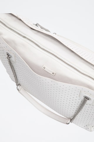 Mala shopper em couro - Branco - IKKS 