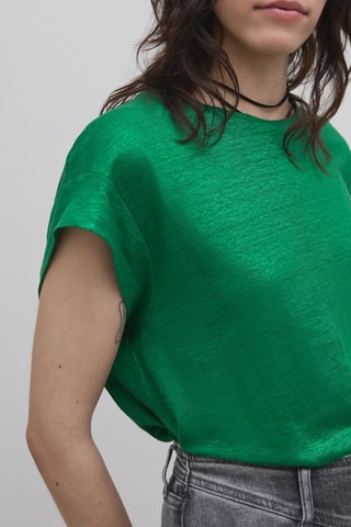 T-shirt em linho - Verde - IKKS 