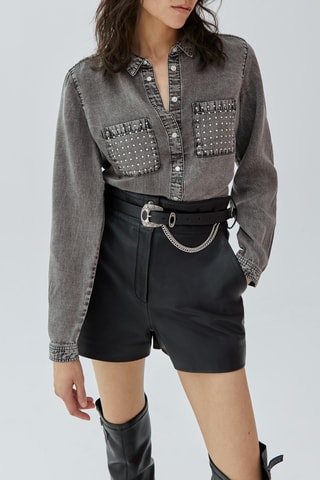 Camisa de ganga - Cinzento - IKKS 