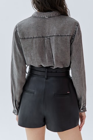 Camisa de ganga - Cinzento - IKKS 