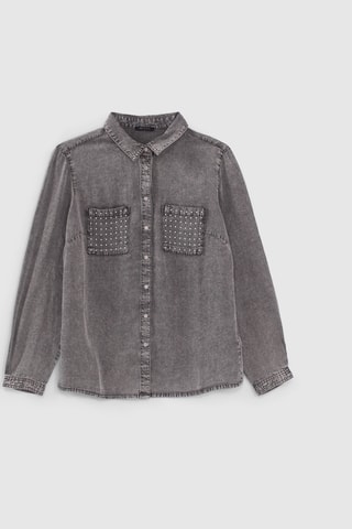 Camisa de ganga - Cinzento - IKKS 