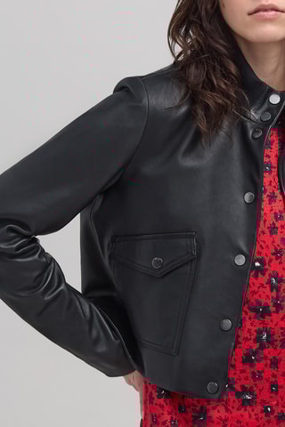 Casaco em couro - Preto - IKKS 