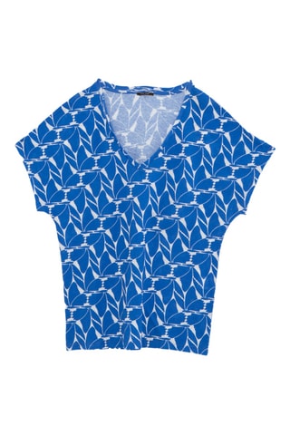 Top em linho - Azul-real - One Step