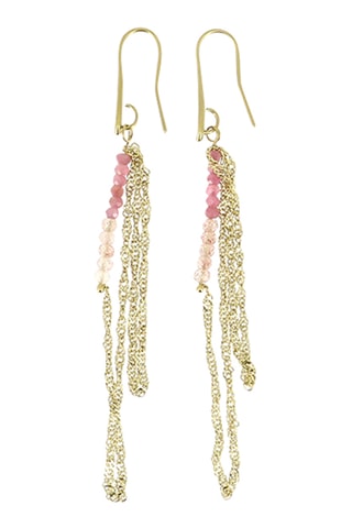 Boucles d'oreilles - Rubis et quartz