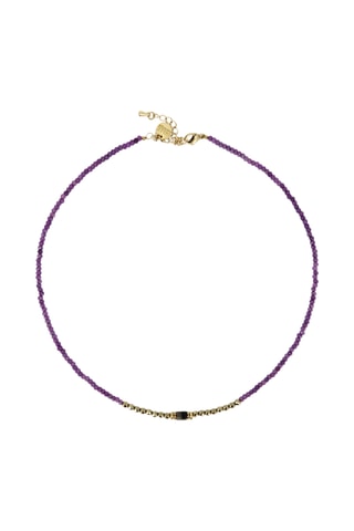 Collier - Rubis, labradorites et hématites