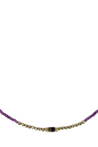 Collier - Rubis, labradorites et hématites