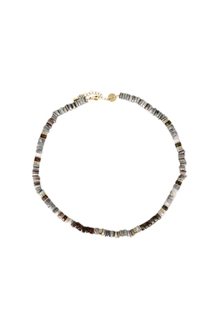 Collier Alison - Nacre Heishi, hématites et bronzites