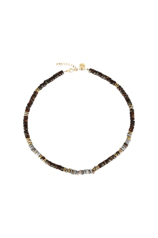 Collier Alison - Nacre Heishi, hématites et bronzites