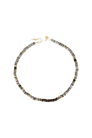 Collier Alison - Nacre Heishi, hématites et bronzites