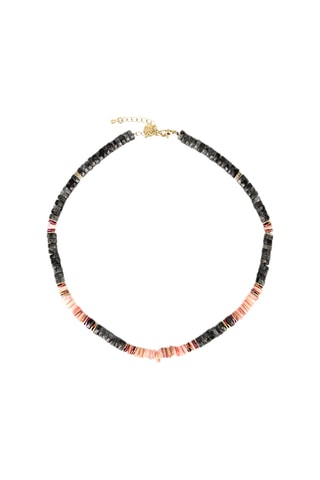 Collier Alison - Labradorites, nacre Heishi et hématites