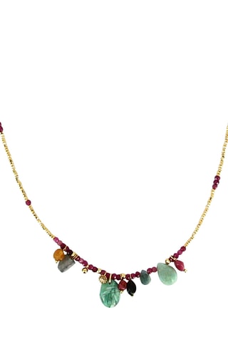 Collier Leila - Hématites et rubis