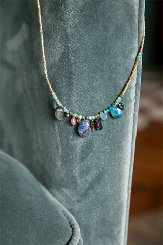 Collier Leila - Hématites et turquoises africaines