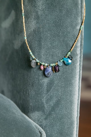 Collier Leila - Hématites et turquoises africaines