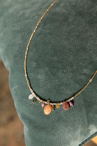 Collier Leila - Hématites et pierres de lune