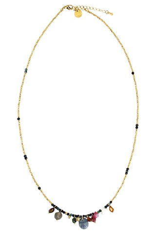 Collier Leila - Hématites et tourmalines