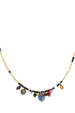 Collier Leila - Hématites et tourmalines