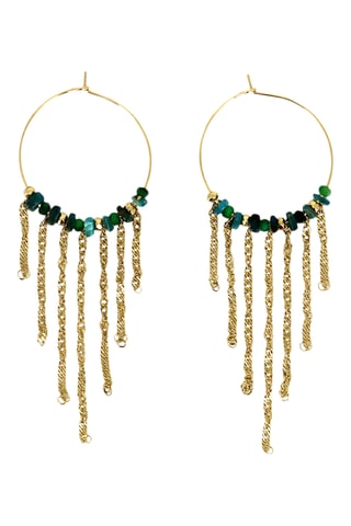 Créoles Lena - Hématites, apatites et œils-de-tigre